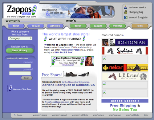 Zappos_screen strony_Katarzyna_Maziak